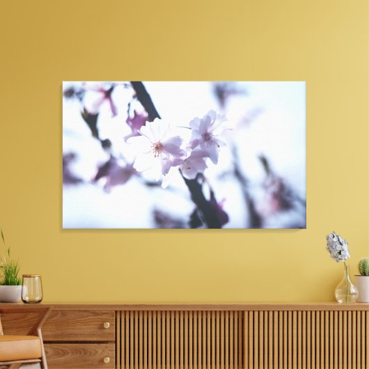Lentbloeiende boom canvas afdruk (Insitu (Woonkamer))