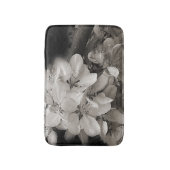 Lentbloem in zwart-wit badmat (Voorkant Verticaal)