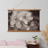 Lentbloem in zwart-wit hangend wandkleed (Slaapkamer)