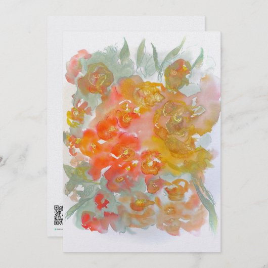 Lentbloemen Bedankkaart (Voorkant / Achterkant)