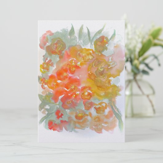 Lentbloemen Bedankkaart (Staand voorkant)