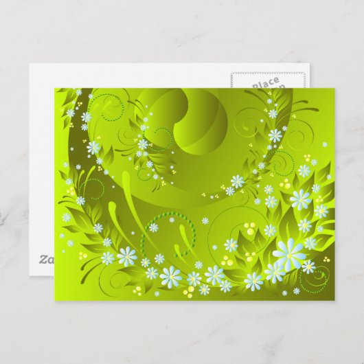 lentbloemen briefkaart (Voorkant / Achterkant)