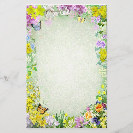 Lentbloemen Briefpapier (Voorkant)