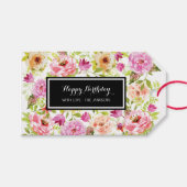 Lentbloemen Cadeaulabel (Voorkant (Horizontaal))