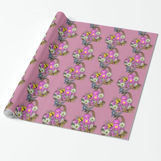 Lentbloemen Cadeaupapier (Uitgerold)
