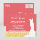 Lentbloemen; Cute Floral Uitnodiging Briefkaart (Voorkant / Achterkant)