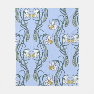 Lentbloemen. Daffodilbloemen doorgesneden in een Fleece Deken