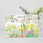 Lentbloemen die de Joy-tekst van de Douane Radiere Kaart (Staand voorkant)