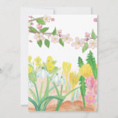 Lentbloemen die de Joy-tekst van de Douane Radiere Kaart (Achterkant)