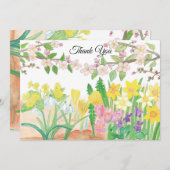 Lentbloemen die de Joy-tekst van de Douane Radiere Kaart (Voorkant / Achterkant)