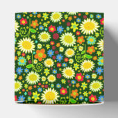 Lentbloemen - Donkergroen Bedankdoosjes (Bovenkant)