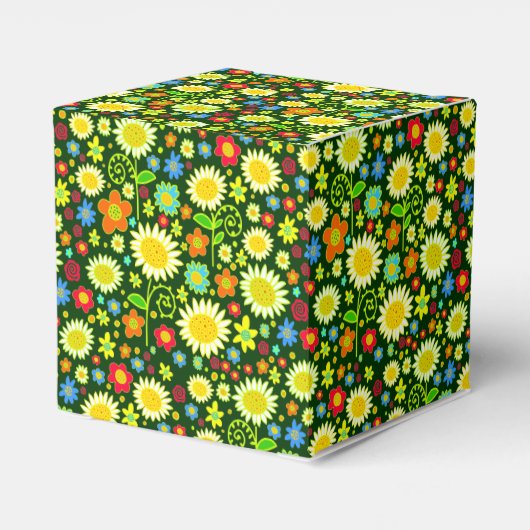 Lentbloemen - Donkergroen Bedankdoosjes (Achterkant)