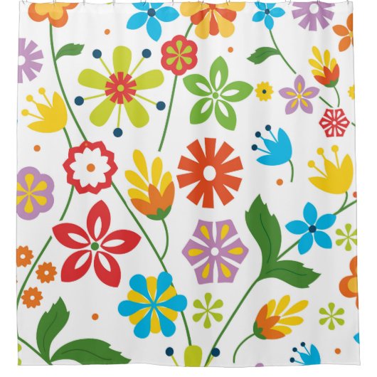 Lentbloemen Douchegordijn (Voorkant)