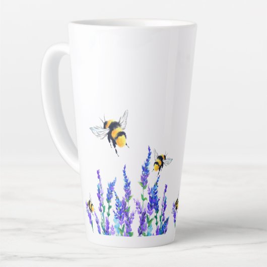 Lentbloemen en bijen die de Mok van de Lente vlieg (Linkerhoek)