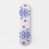 Lentbloemen en bijen die vliegen persoonlijk skateboard (Voorkant)