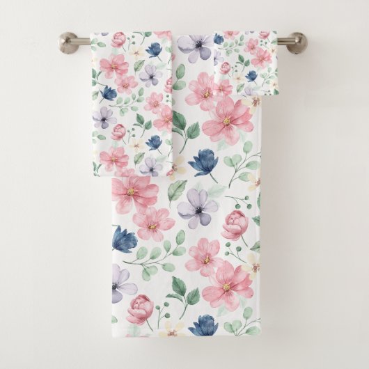 Lentbloemen en -bladeren bad handdoek (Insitu)