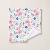 Lentbloemen en -bladeren bad handdoek (Wasdoekje)