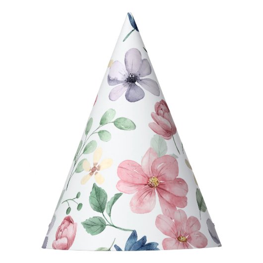 Lentbloemen en -bladeren feesthoedjes (Voorkant)