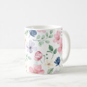 Lentbloemen en -bladeren koffiemok (Voorkant rechts)