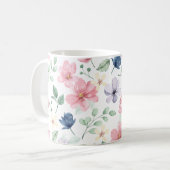 Lentbloemen en -bladeren koffiemok (Voorkant links)