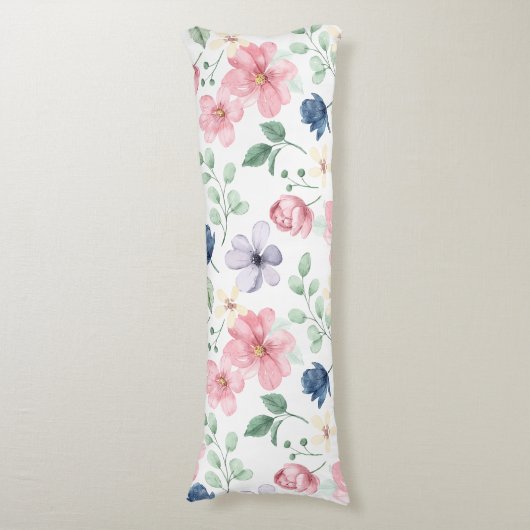 Lentbloemen en -bladeren lichaamskussen (Voorkant Verticaal)