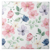 Lentbloemen en -bladeren tegeltje (Voorkant)