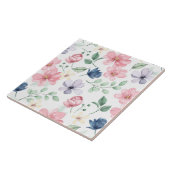 Lentbloemen en -bladeren tegeltje (Zijkant)