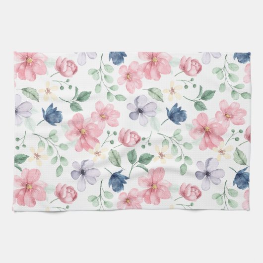 Lentbloemen en -bladeren theedoek (Horizontaal)