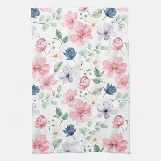 Lentbloemen en -bladeren theedoek (Verticaal)