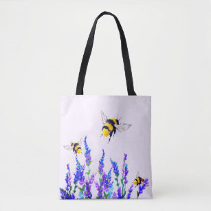 Lentbloemen en Canvas tas van bijen