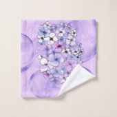 Lentbloemen en Paarse keukendoekjes Bad Handdoek (Wasdoekje)