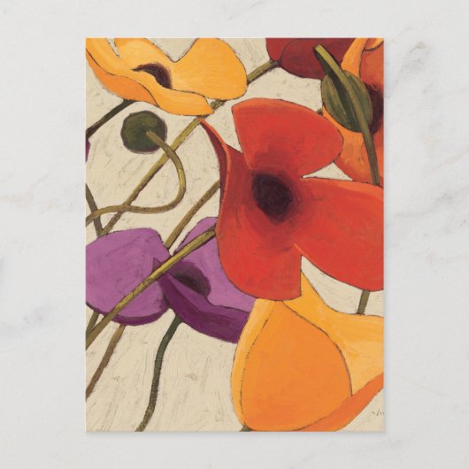 Lentbloemen en -stenen briefkaart (Voorkant)