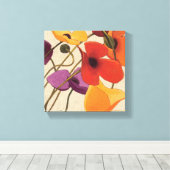 Lentbloemen en -stenen canvas afdruk (Insitu (Houten vloer))
