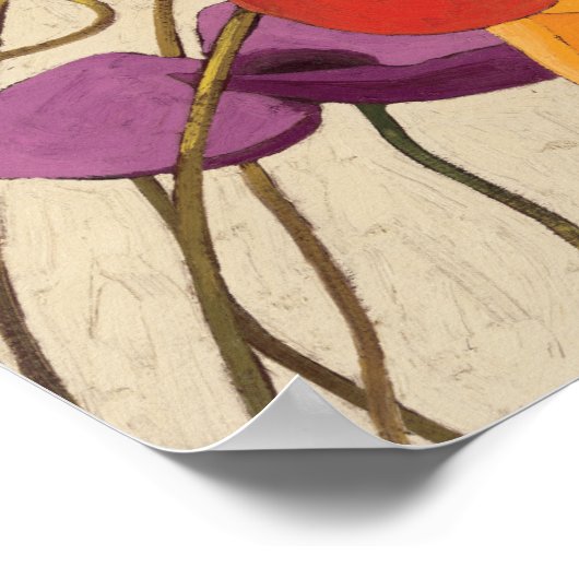 Lentbloemen en -stenen poster (Hoek)