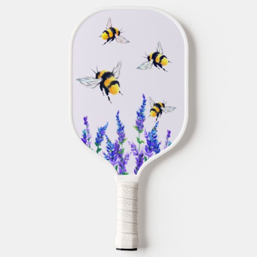 Lentbloemen en vliegende bijen Pickleball Paddle (Achterkant)