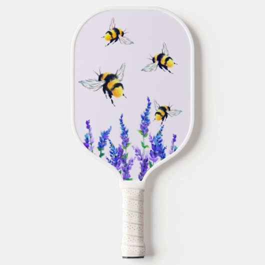 Lentbloemen en vliegende bijen Pickleball Paddle (Voorkant)