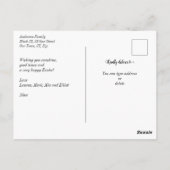 Lentbloemen en vogelhuis blij Pasen Briefkaart (Achterkant)