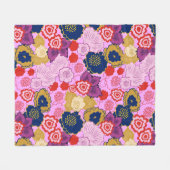 Lentbloemen Fleece Deken (Voorkant (Horizontaal))