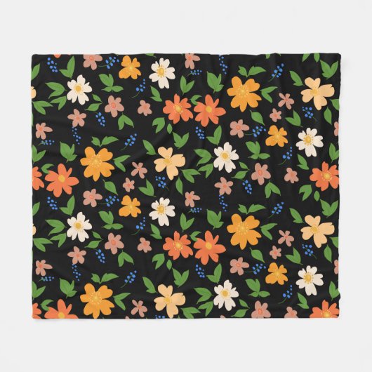 Lentbloemen Fleece Deken (Voorkant (Horizontaal))