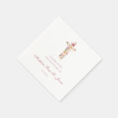 Lentbloemen | Floral Cross Baptism Christening Servet (Hoek)