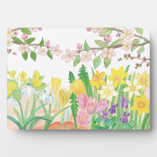 Lentbloemen Fotoplaat (voorkant)