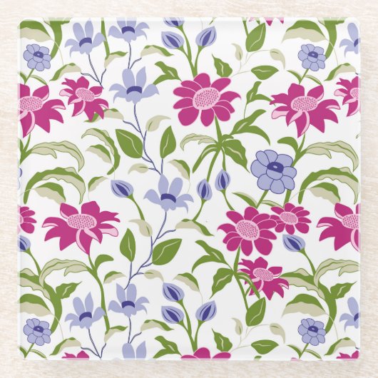 Lentbloemen Glazen Onderzetter (Voorkant)