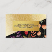 Lentbloemen | Goudwaterkorrels Visitekaartje (Achterkant)