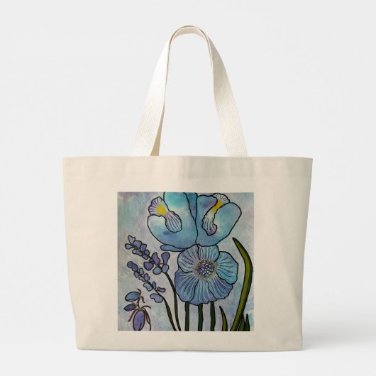Lentbloemen Grote Tote Bag (Achterkant)