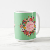 Lentbloemen Hallo Lentlinnen gepersonaliseerd Koffiemok (Voorkant rechts)