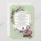 Lentbloemen in een Baby shower-uitnodiging voor ma Kaart (Voorkant)