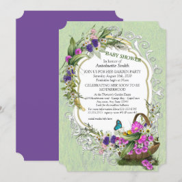 Lentbloemen in een Baby shower-uitnodiging voor ma Kaart