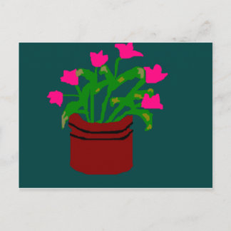 Lentbloemen in een Briefkaart van de Planter