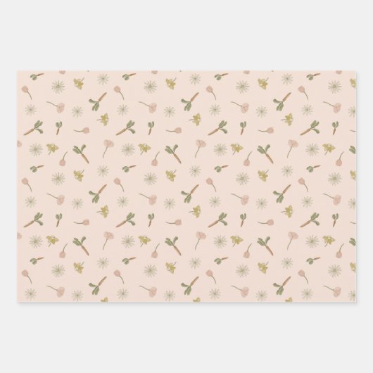 Lentbloemen Inpakpapier Vel (Voorkant)