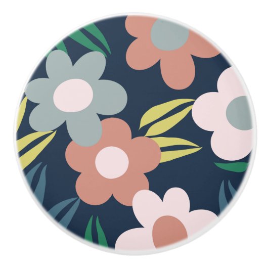 Lentbloemen Keramische Knop (Voorkant)